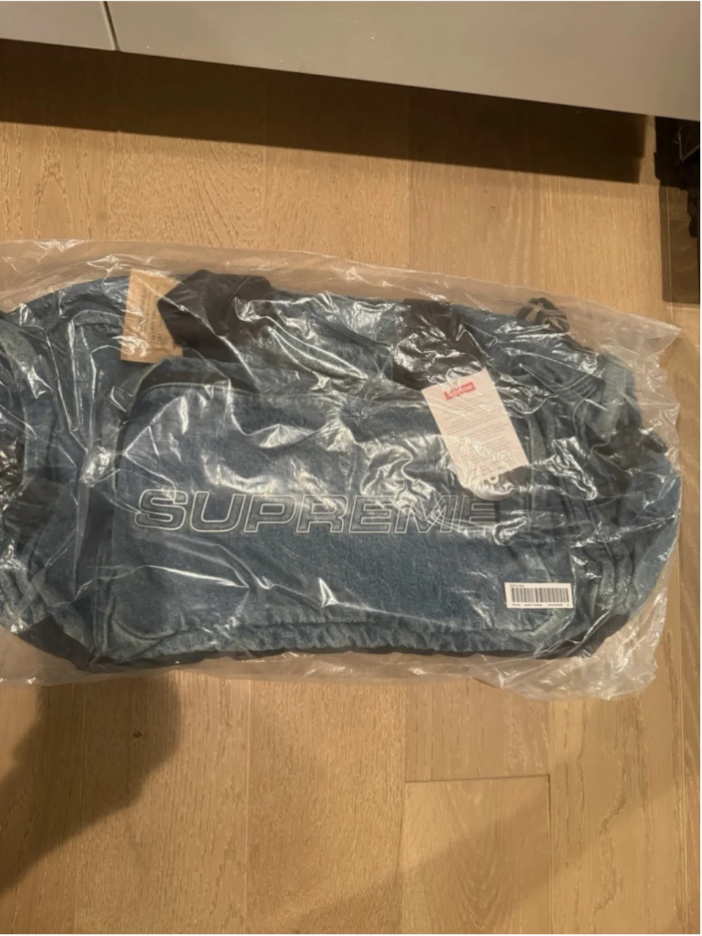 Supreme Denim Duffle Bag BLUE FW25 Washed Indigo NEW